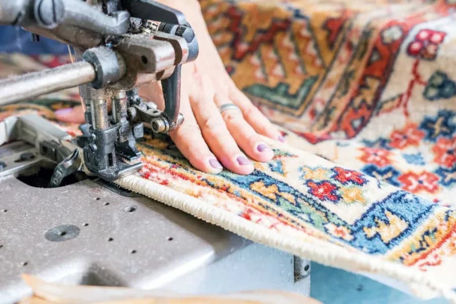 Professionelle Teppichreperatur mit Originalmaterial